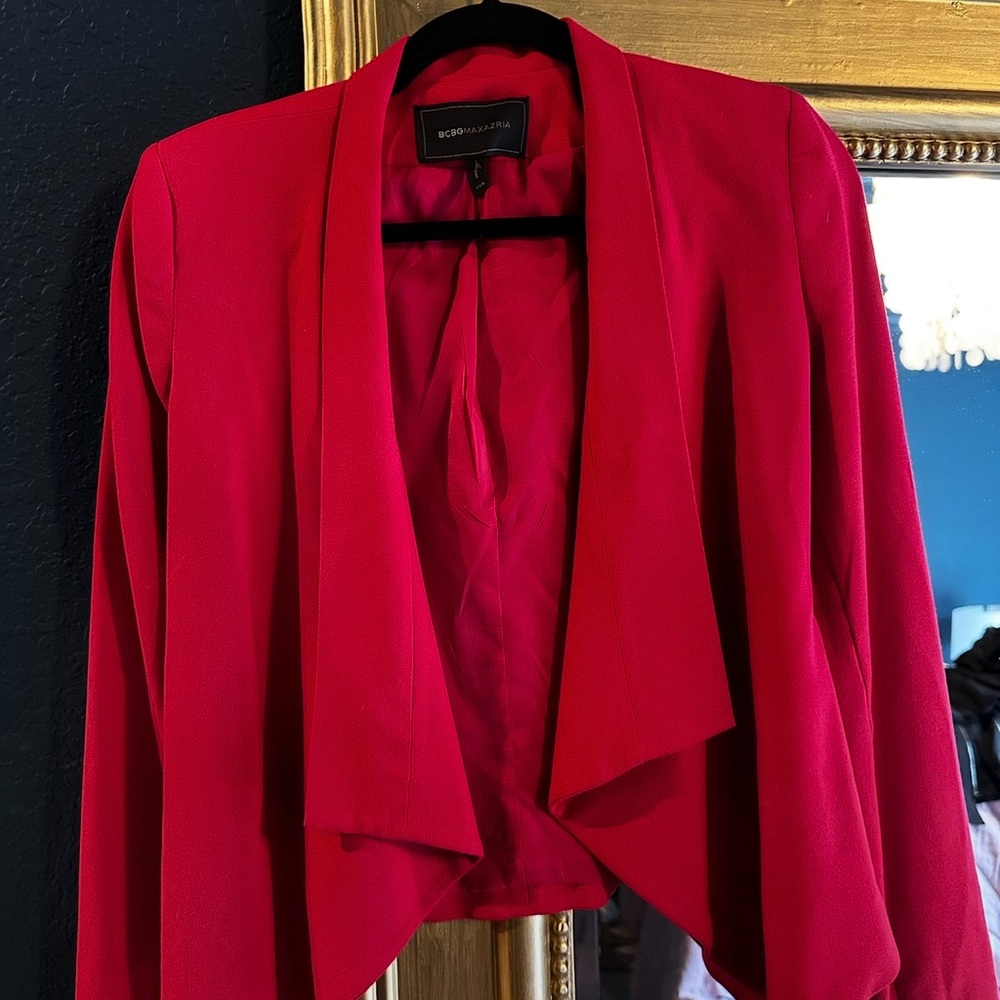 BCBGMaxAzria Women's Vibrant Red Blazer